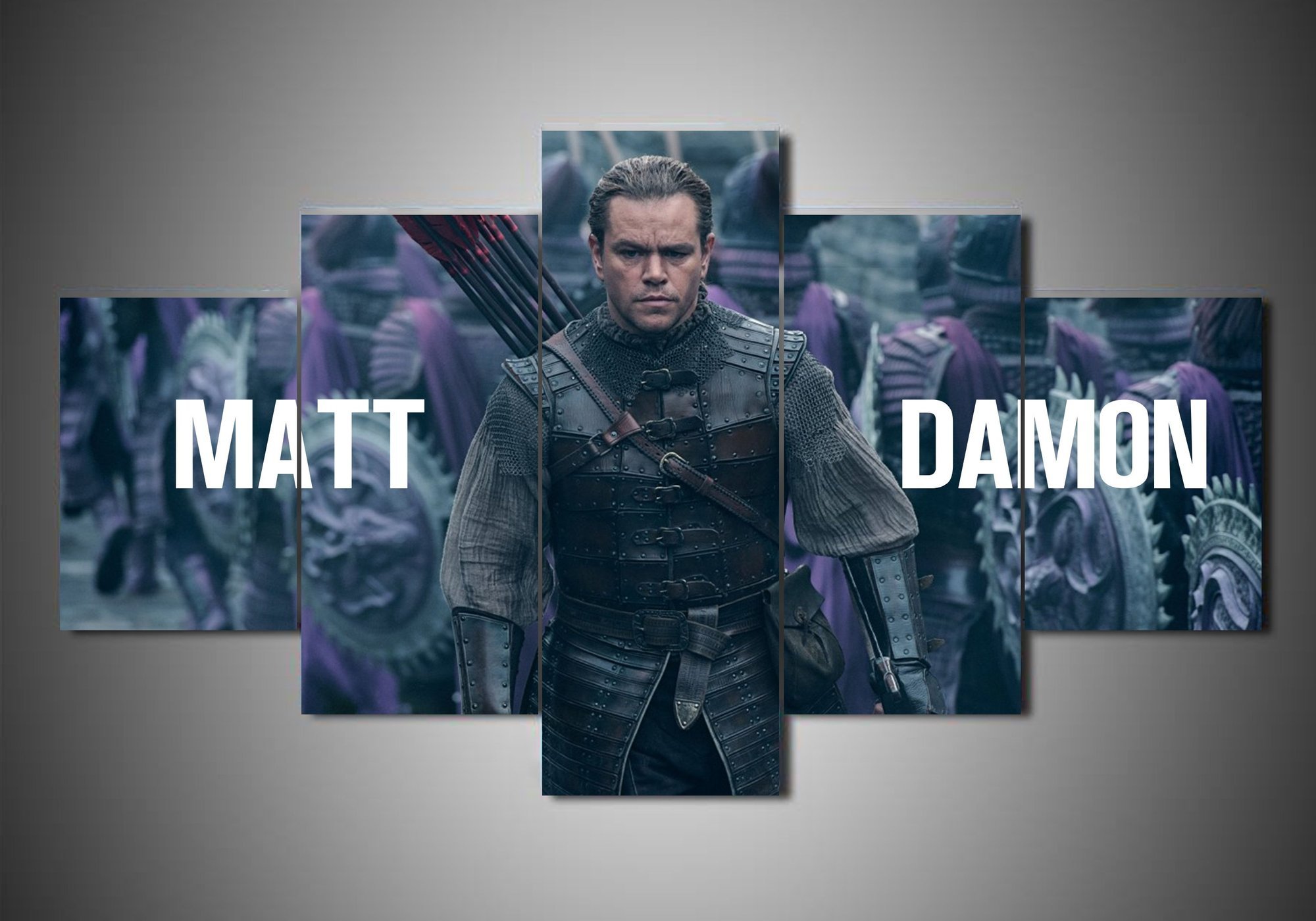 Matt Damon 1 - Famous Person 5 Panel Canvas Art Wall Decor Matt Damon 1 - Famous Person 5 Panel Canvas Art Wall Decor
