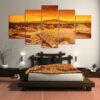 Maya Pyramids Large - Nature 5 Panel Canvas Art Wall Decor