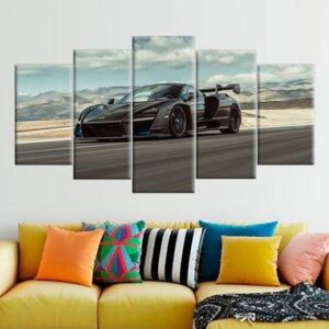 Mclaren Senna Car Formula 1 Racing Cars - Automative 5 Panel Canvas Art Wall Decor