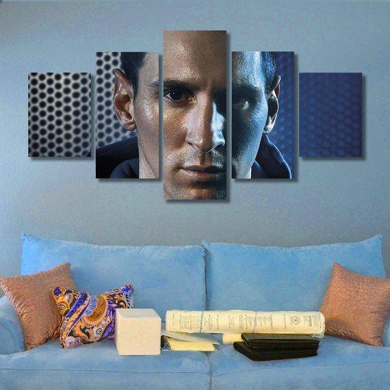 Messi Fooodball - Famous Person 5 Panel Canvas Art Wall Decor Messi Fooodball - Famous Person 5 Panel Canvas Art Wall Decor