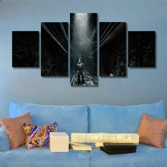 Metro 2033 02 - Gaming 5 Panel Canvas Art Wall Decor Metro 2033 02 - Gaming 5 Panel Canvas Art Wall Decor