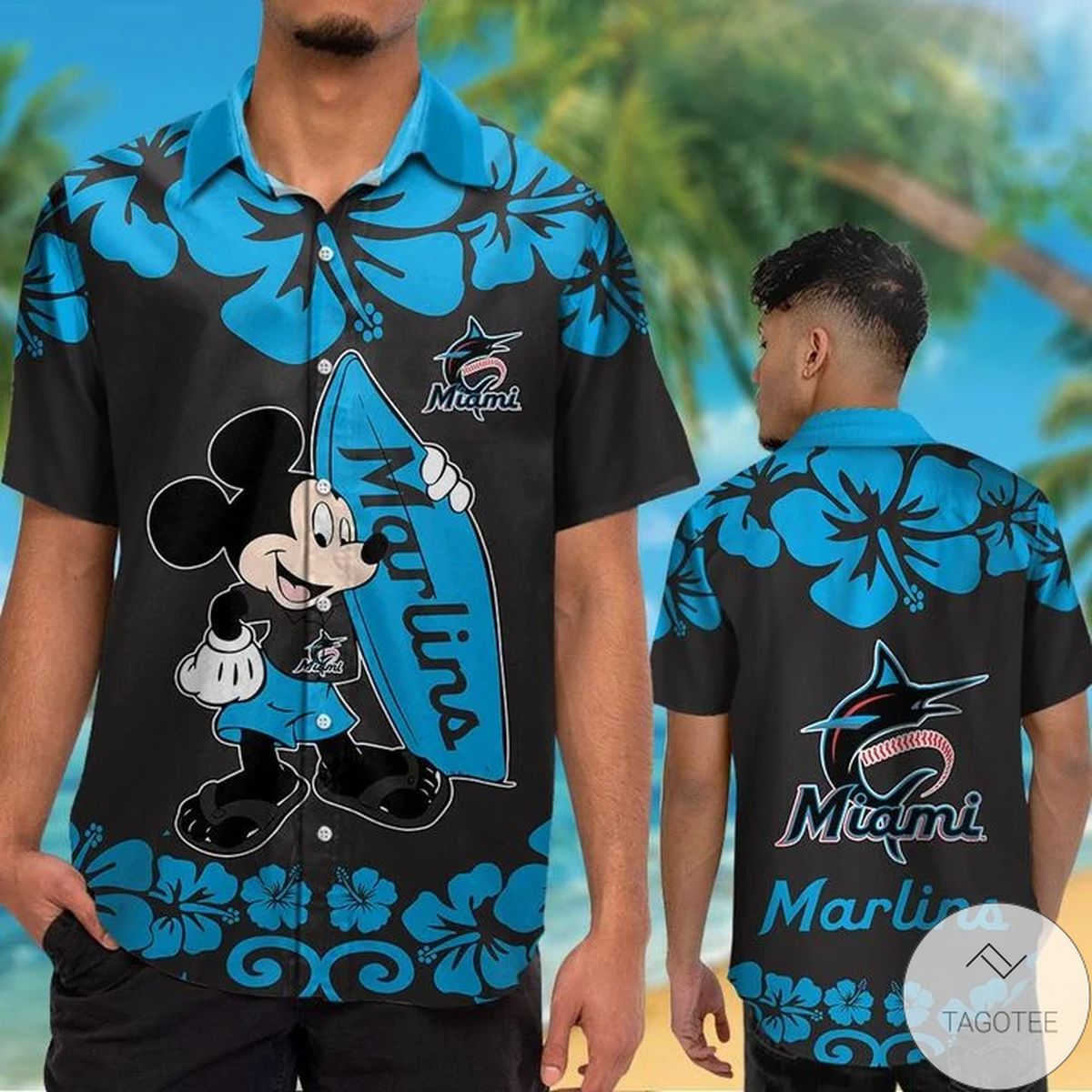 Miami Marlins Mickey Mouse Hawaiian Shirt Miami Marlins Mickey Mouse Hawaiian Shirt