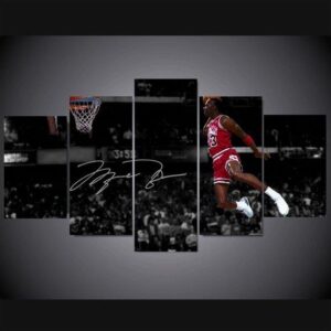 Michael Jordan - Famous Person 5 Panel Canvas Art Wall Decor