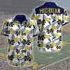 Michigan Wolverines Football Hawaiian Shirt Summer Button Up