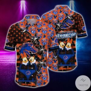 Mickey Mouse Boise State Broncos Ncaa Hawaiian Shirt