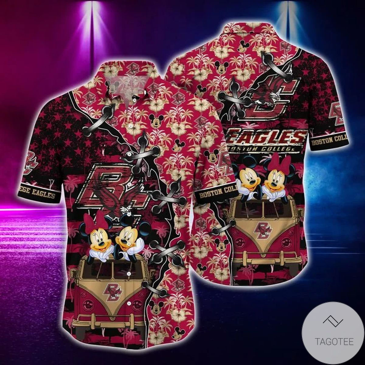 Mickey Mouse Boston College Eagles Ncaa Hawaiian Shirt Mickey Mouse Boston College Eagles Ncaa Hawaiian Shirt