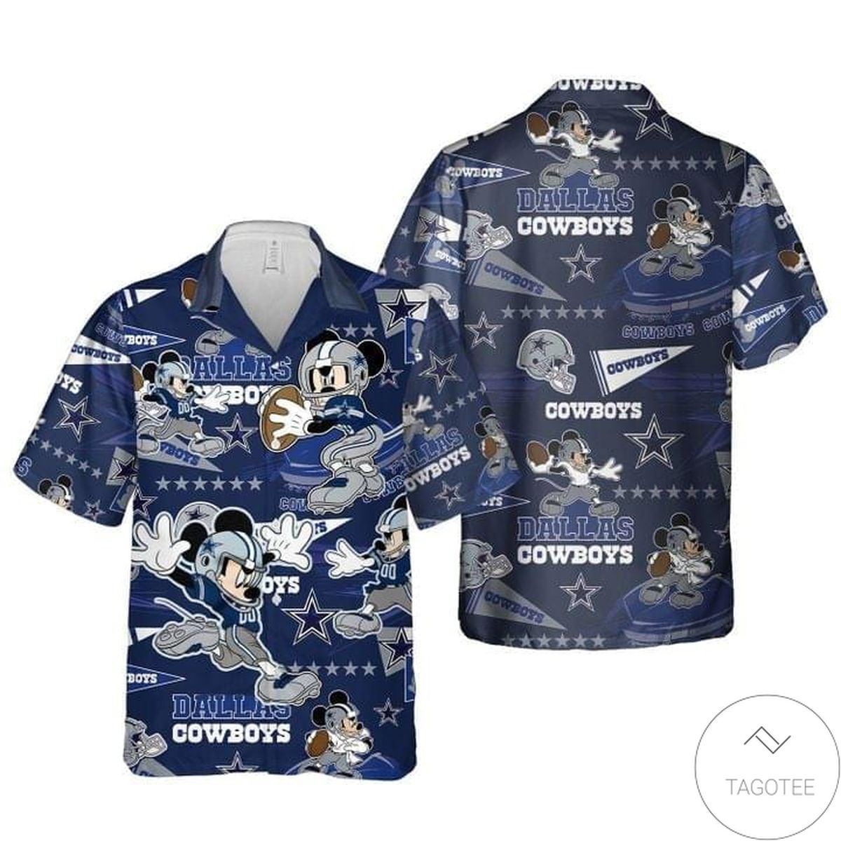 Mickey Mouse Dallas Cowboy Rugby Hawaiian Shirt Mickey Mouse Dallas Cowboy Rugby Hawaiian Shirt
