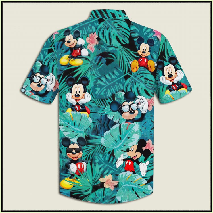 Mickey Mouse Flowers And Leaves Youth And Adult Hawaiian Shirt Mickey Mouse Flowers And Leaves Youth And Adult Hawaiian Shirt