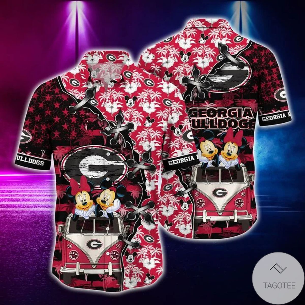 Mickey Mouse Georgia Bulldogs Ncaa Hawaiian Shirt Mickey Mouse Georgia Bulldogs Ncaa Hawaiian Shirt
