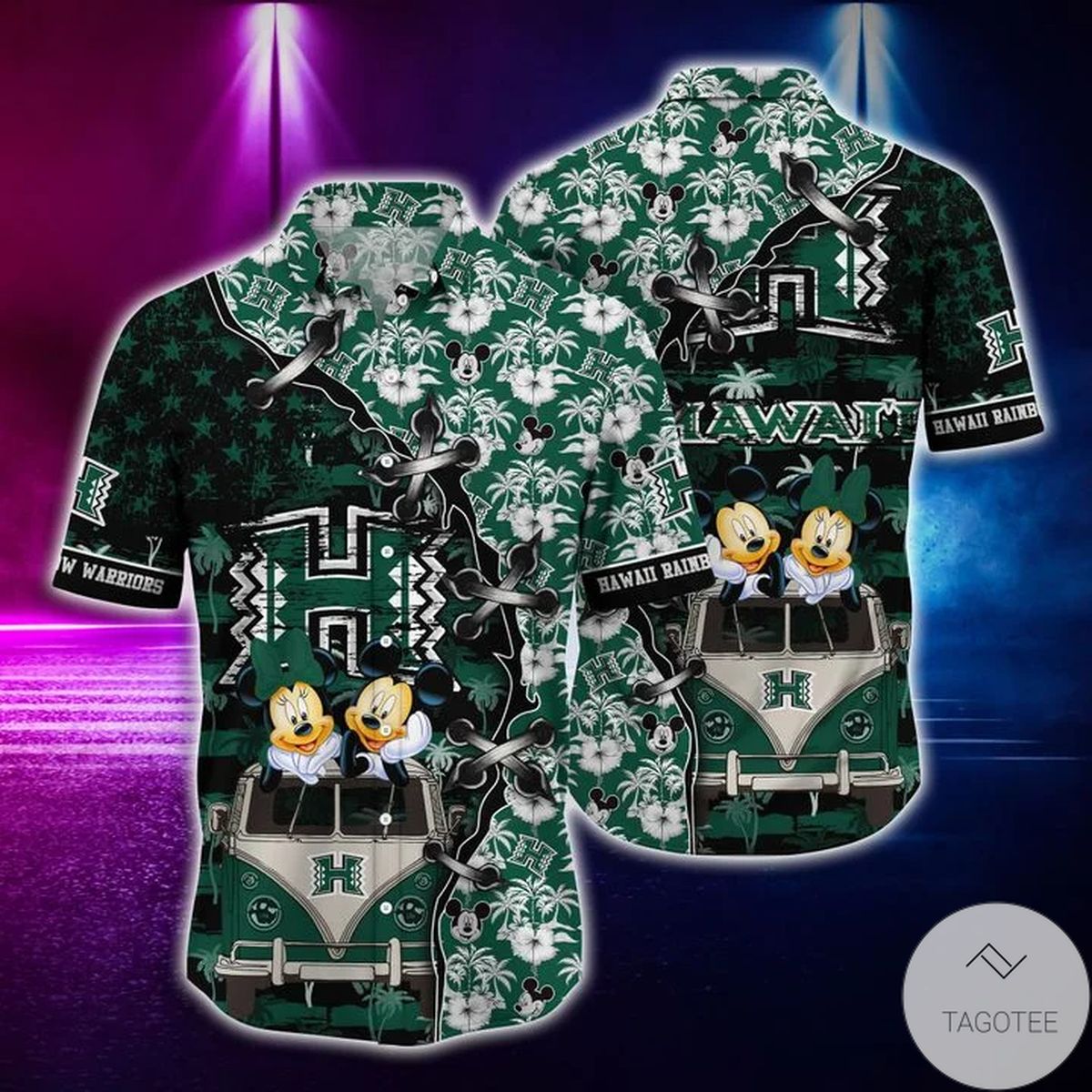 Mickey Mouse Hawaii Rainbow Warriors Ncaa Hawaiian Shirt Mickey Mouse Hawaii Rainbow Warriors Ncaa Hawaiian Shirt