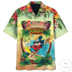 Mickey Mouse It’S 5 O’Clock Somewhere Hawaiian Shirt