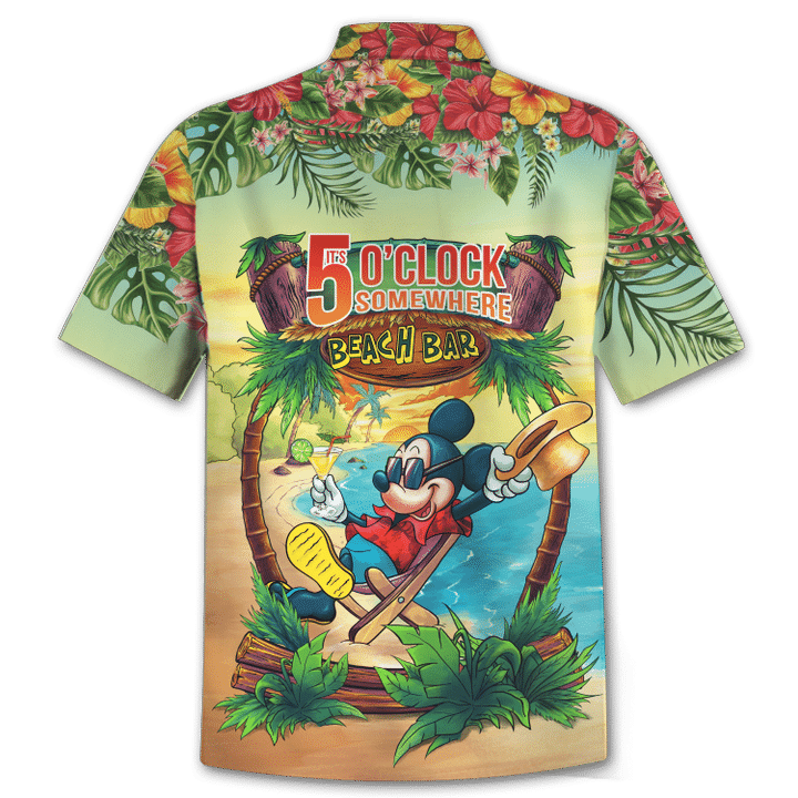 Mickey Mouse Its 5 O’Clock Somewhere Beach Bar Hawaiian Shirt Mickey Mouse Its 5 O’Clock Somewhere Beach Bar Hawaiian Shirt
