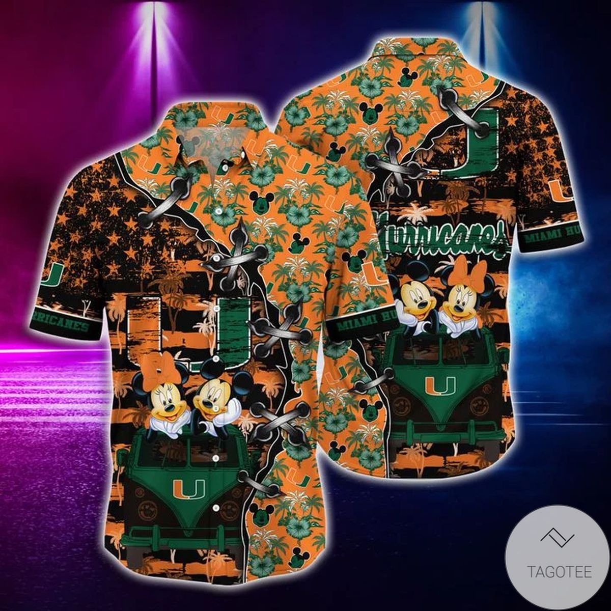 Mickey Mouse Miami Hurricanes Ncaa Hawaiian Shirt Mickey Mouse Miami Hurricanes Ncaa Hawaiian Shirt