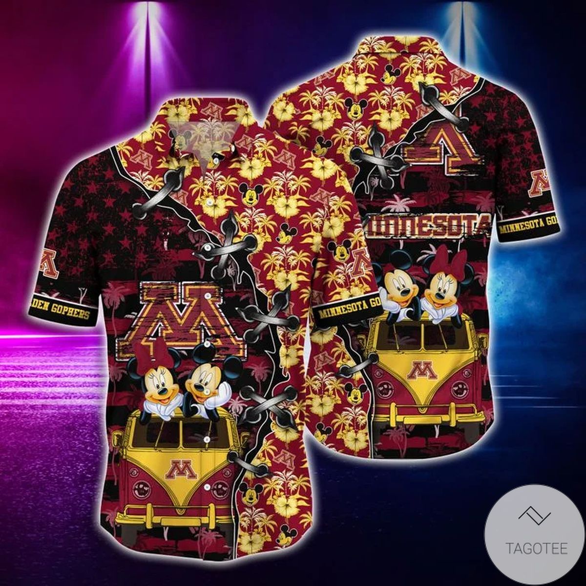 Mickey Mouse Minnesota Golden Gophers Ncaa Hawaiian Shirt Mickey Mouse Minnesota Golden Gophers Ncaa Hawaiian Shirt