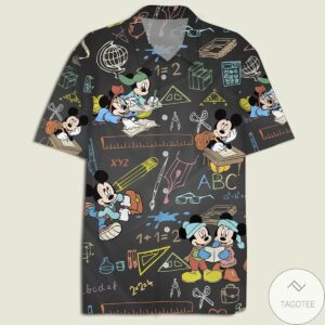 Mickey Mouse Multicolor Chalkboard Hawaiian Shirt