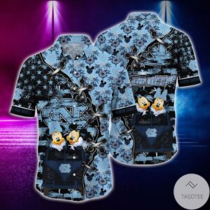 Mickey Mouse North Carolina Tar Heels Ncaa Hawaiian Shirt