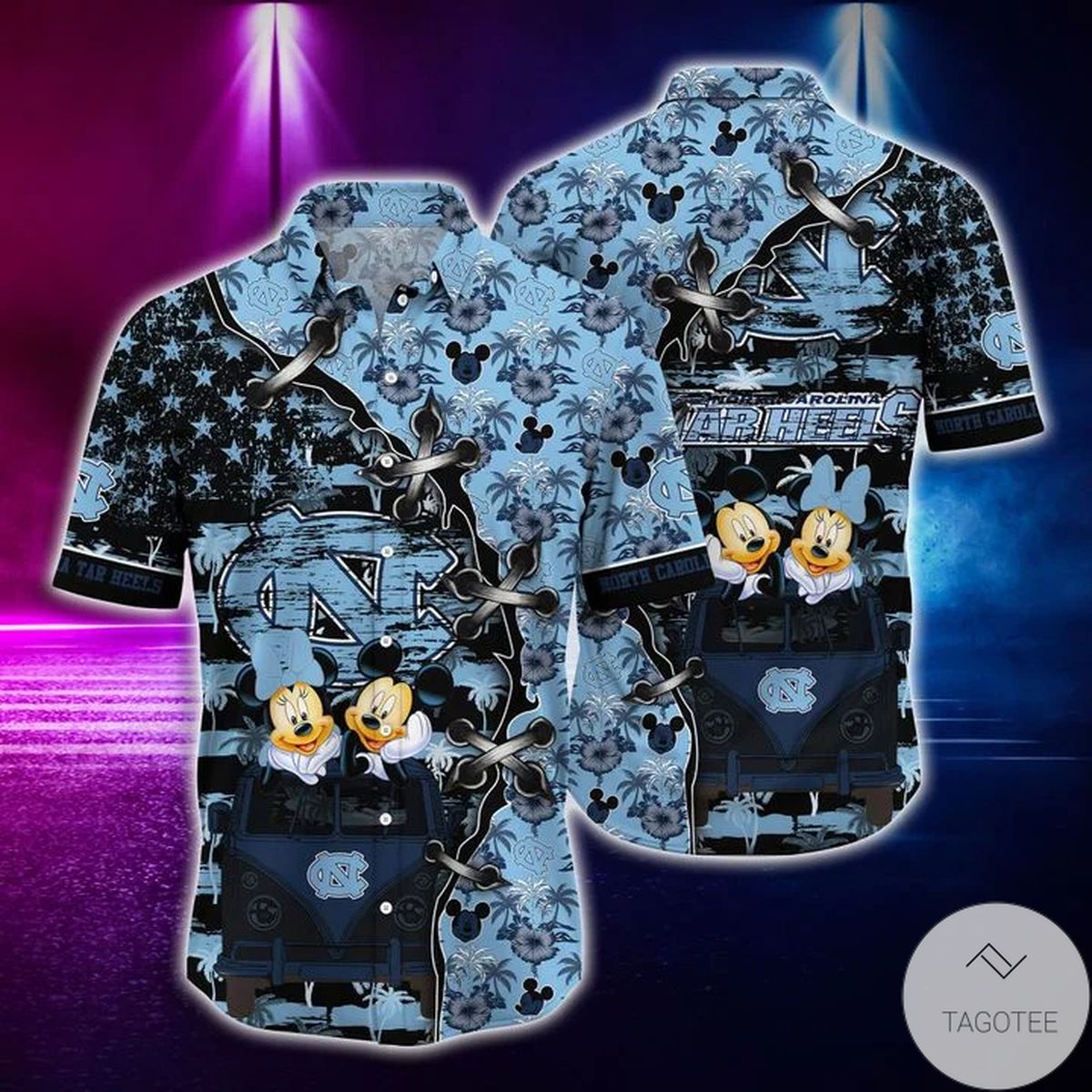 Mickey Mouse North Carolina Tar Heels Ncaa Hawaiian Shirt Mickey Mouse North Carolina Tar Heels Ncaa Hawaiian Shirt