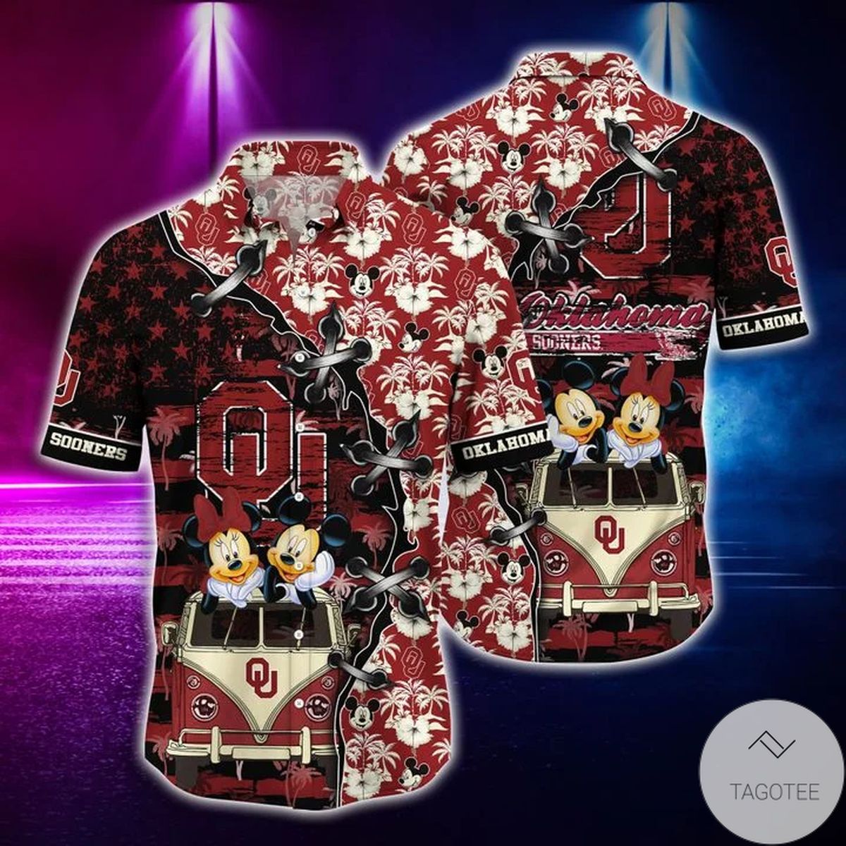 Mickey Mouse Oklahoma Sooners Ncaa Hawaiian Shirt Mickey Mouse Oklahoma Sooners Ncaa Hawaiian Shirt
