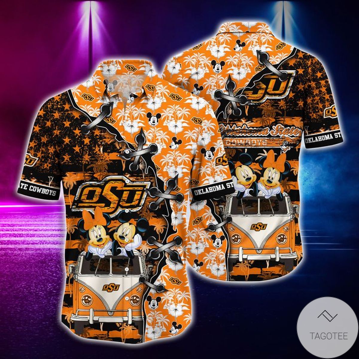 Mickey Mouse Oklahoma State Cowboys Ncaa Hawaiian Shirt Mickey Mouse Oklahoma State Cowboys Ncaa Hawaiian Shirt