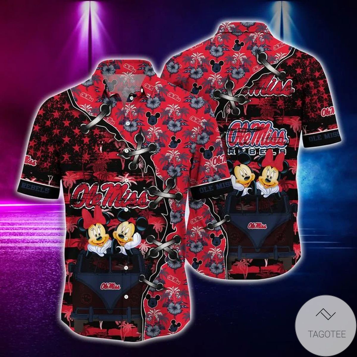 Mickey Mouse Ole Miss Rebels Ncaa Hawaiian Shirt Mickey Mouse Ole Miss Rebels Ncaa Hawaiian Shirt