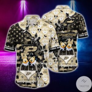 Mickey Mouse Purdue Boilermakers Ncaa Hawaiian Shirt