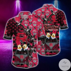 Mickey Mouse Rutgers Scarlet Knights Ncaa Hawaiian Shirt