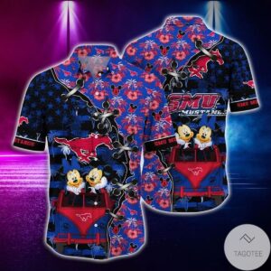 Mickey Mouse Smu Mustangs Ncaa Hawaiian Shirt