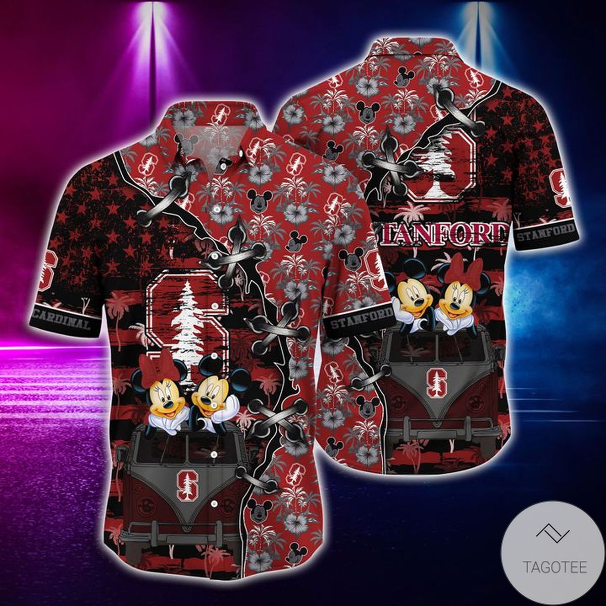 Mickey Mouse Stanford Cardinal Ncaa Hawaiian Shirt Mickey Mouse Stanford Cardinal Ncaa Hawaiian Shirt