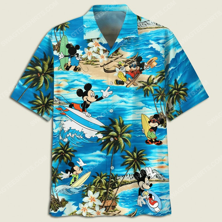 Mickey Mouse Surfing Summer Time Hawaiian Shirt Mickey Mouse Surfing Summer Time Hawaiian Shirt