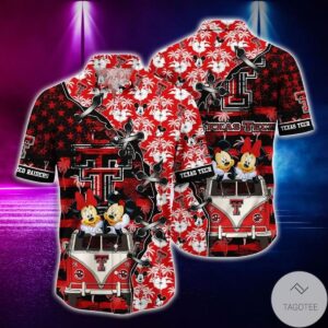 Mickey Mouse Texas Tech Red Raiders Ncaa Hawaiian Shirt