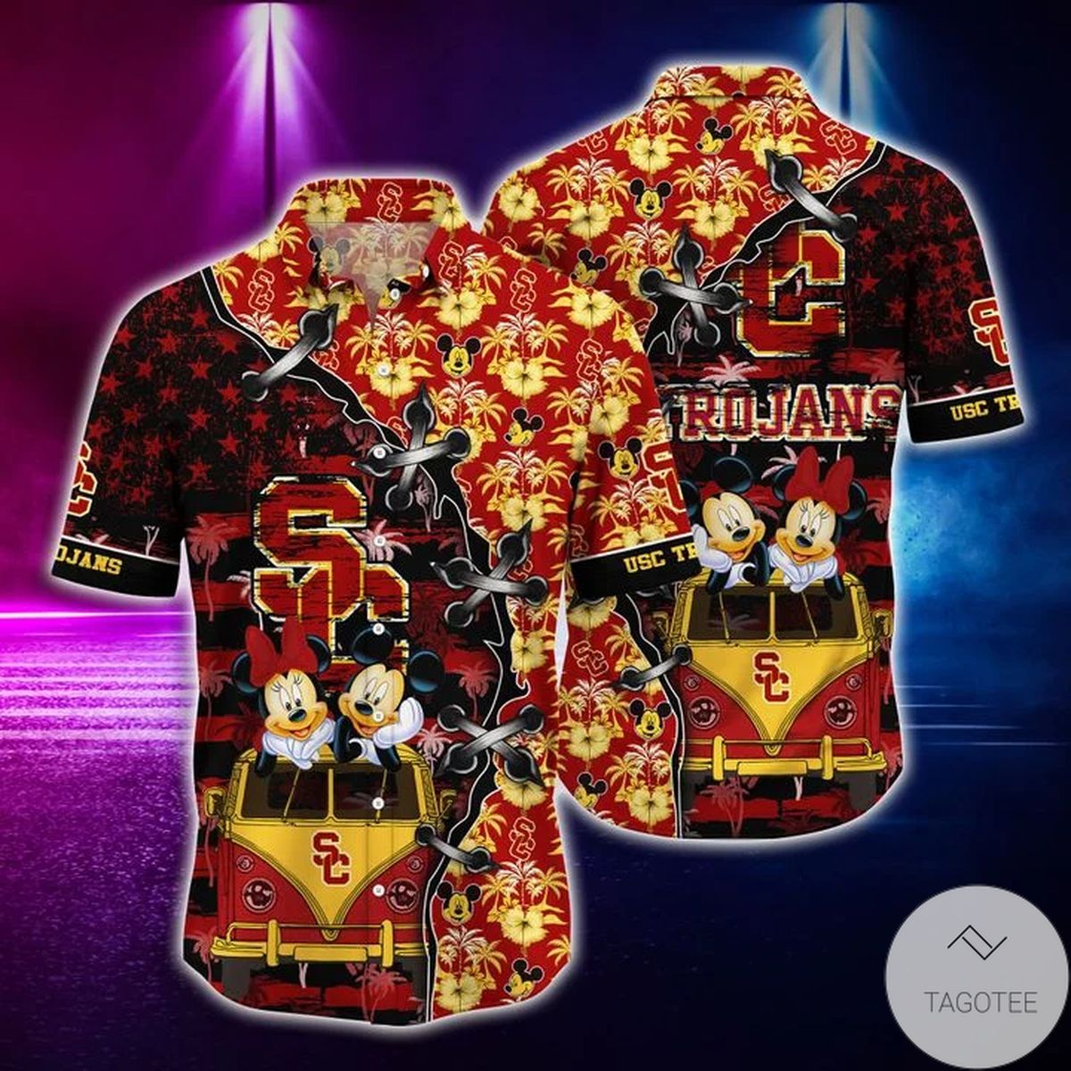 Mickey Mouse Usc Trojans Ncaa Hawaiian Shirt Mickey Mouse Usc Trojans Ncaa Hawaiian Shirt