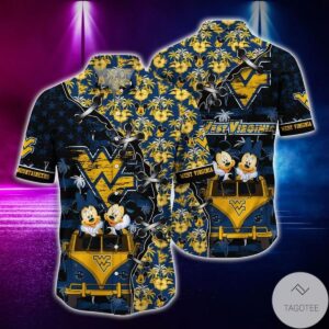 Mickey Mouse West Virginia Mountaineers Ncaa Hawaiian Shirt