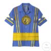 Mighty Morphin Power Rangers Ninja Rangers Blue Wolf Hawaiian Shirt