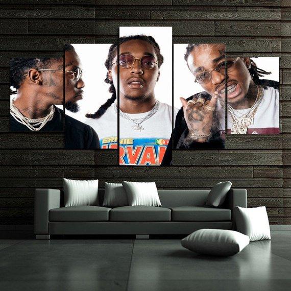 Migos Rap Combination - Music 5 Panel Canvas Art Wall Decor Migos Rap Combination - Music 5 Panel Canvas Art Wall Decor