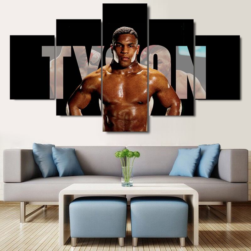 Mike Tyson Boxing - Sport 5 Panel Canvas Art Wall Decor Mike Tyson Boxing - Sport 5 Panel Canvas Art Wall Decor