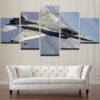 Military Air Force Army Jet Us American Navy - Aircraft 5 Panel Canvas Art Wall Decor