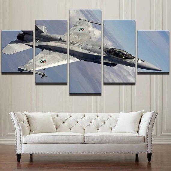 Military Air Force Army Jet Us American Navy - Aircraft 5 Panel Canvas Art Wall Decor Military Air Force Army Jet Us American Navy - Aircraft 5 Panel Canvas Art Wall Decor