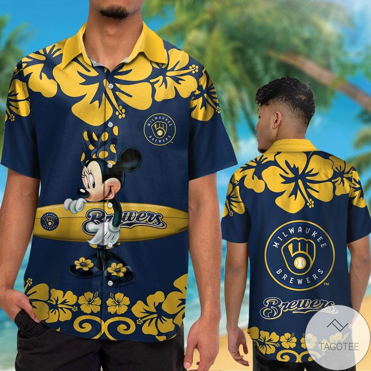 Milwaukee Brewers Minnie Mouse Hawaiian Shirt Milwaukee Brewers Minnie Mouse Hawaiian Shirt