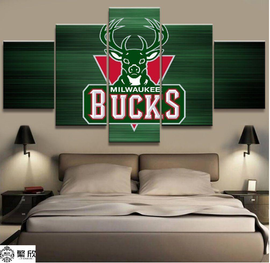 Milwaukee Bucks Basketball - Sport 5 Panel Canvas Art Wall Decor Milwaukee Bucks Basketball - Sport 5 Panel Canvas Art Wall Decor