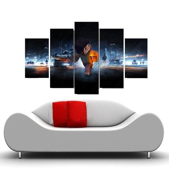 Minecraft - Movie 5 Panel Canvas Art Wall Decor Minecraft - Movie 5 Panel Canvas Art Wall Decor