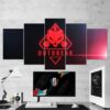 Minimalist Outbreak - Gaming 5 Panel Canvas Art Wall Decor