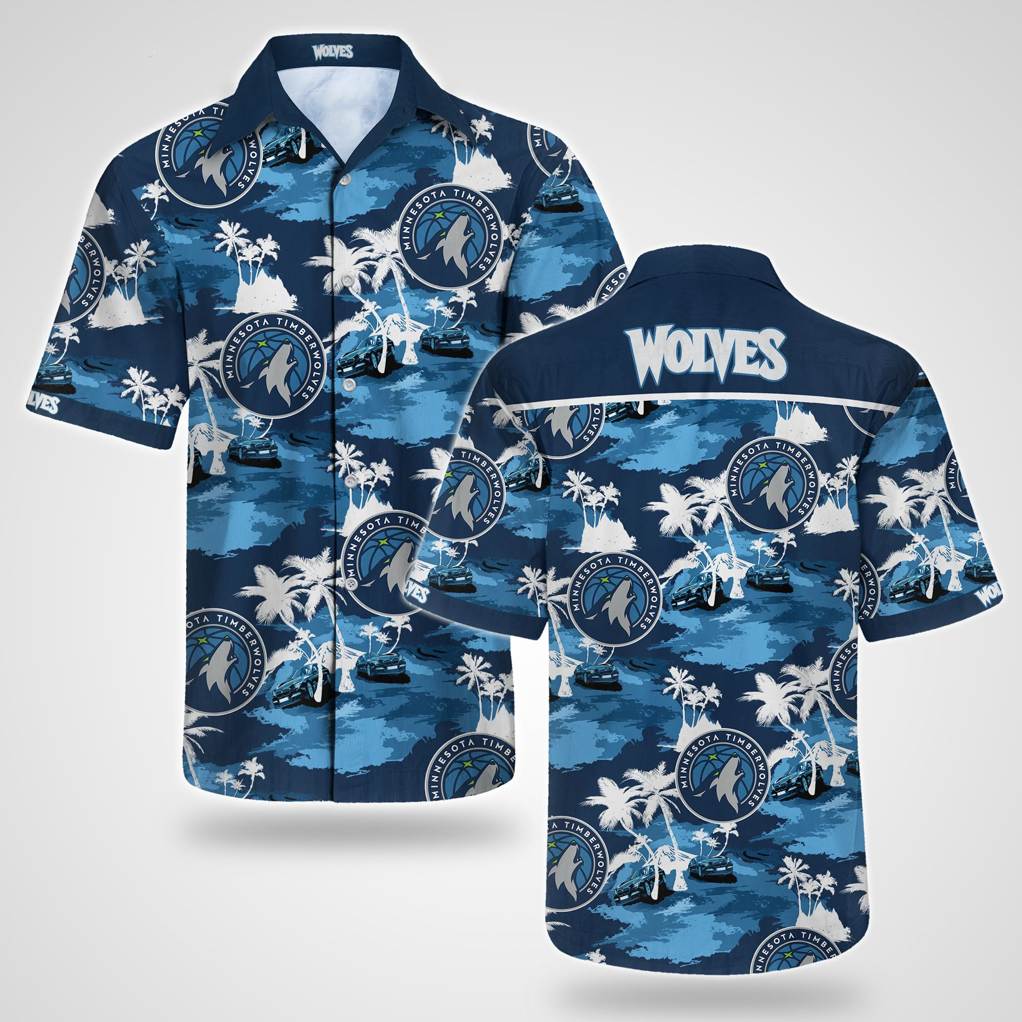 Minnesota Timberwolves Hawaiian Shirt Summer Button Up Minnesota Timberwolves Hawaiian Shirt Summer Button Up