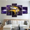 Minnesota Vikings 5 - Sport 5 Panel Canvas Art Wall Decor