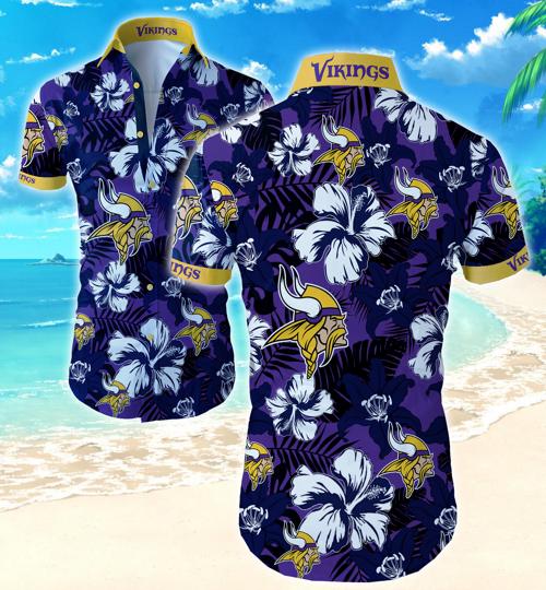 Minnesota Vikings Hawaiian Shirt Summer Button Up Minnesota Vikings Hawaiian Shirt Summer Button Up