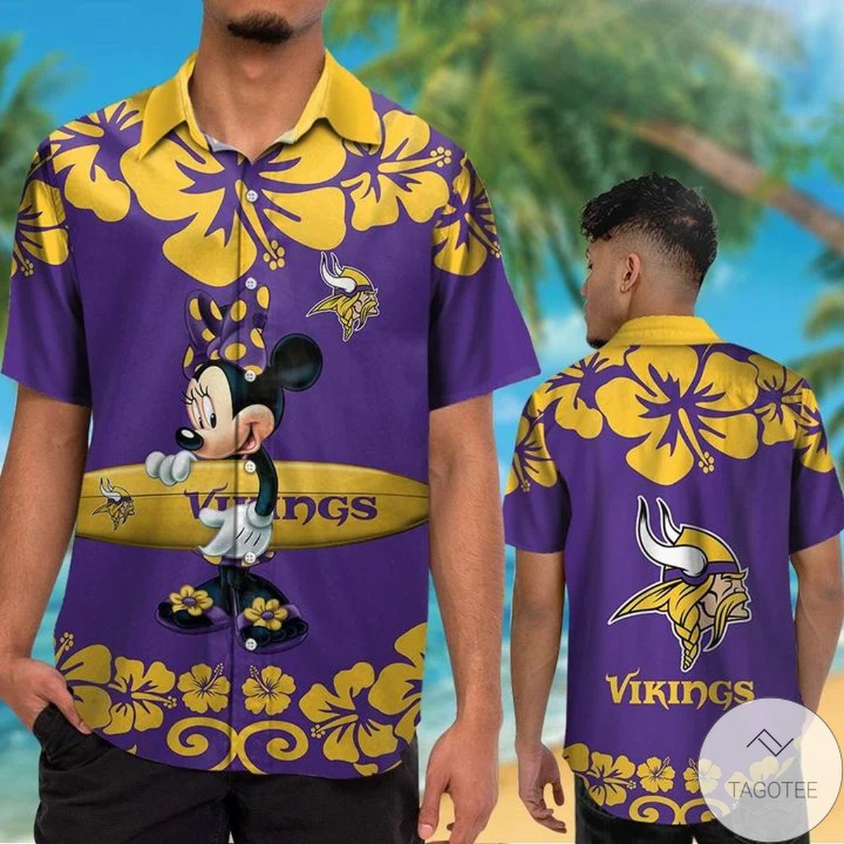 Minnesota Vikings & Minnie Mouse Hawaiian Shirt Minnesota Vikings & Minnie Mouse Hawaiian Shirt