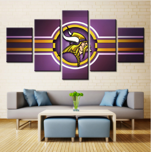 Minnesota Vikings Poster Sport - Sport 5 Panel Canvas Art Wall Decor Minnesota Vikings Poster Sport - Sport 5 Panel Canvas Art Wall Decor