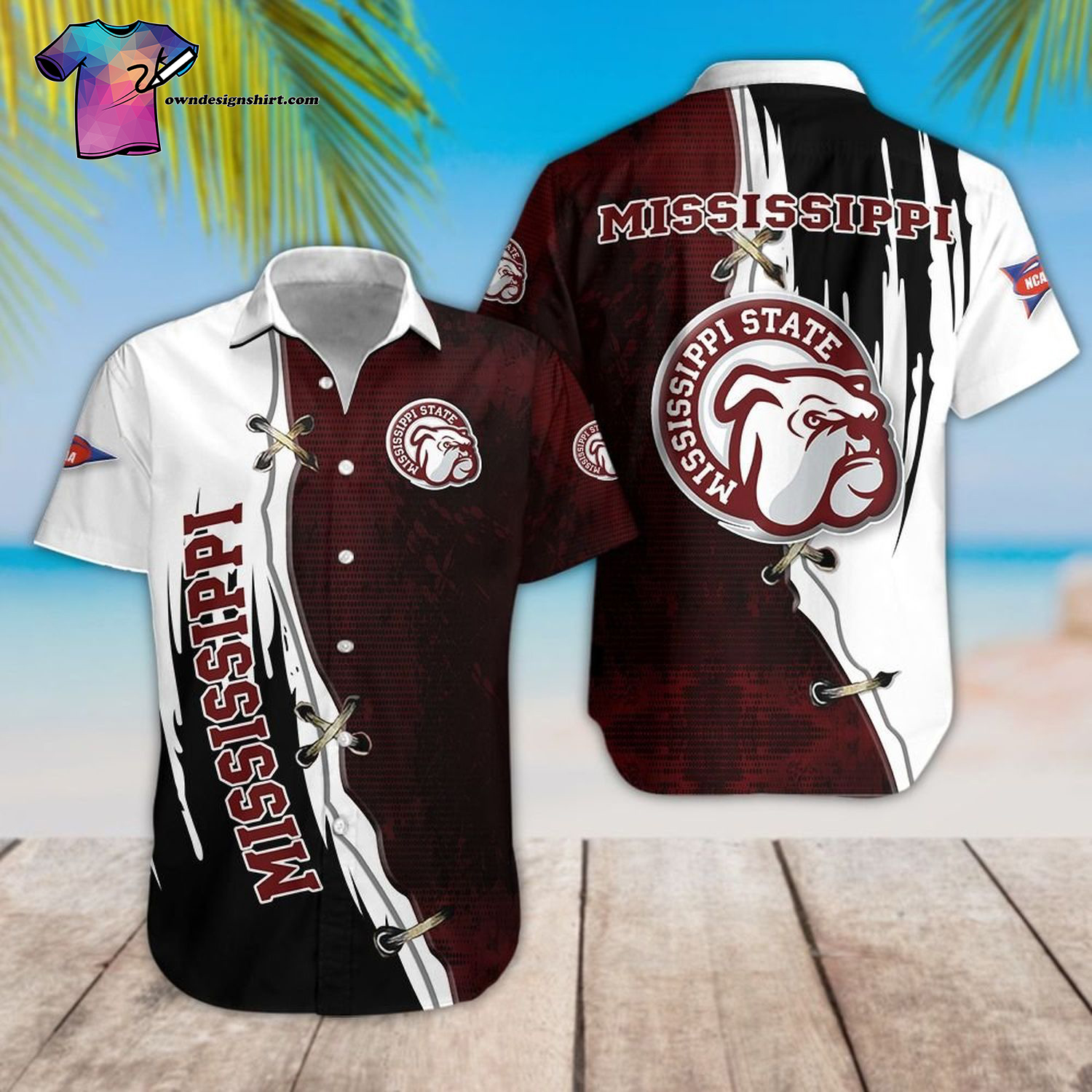Mississippi State Bulldogs Football Tropical Hawaiian Shirt Mississippi State Bulldogs Football Tropical Hawaiian Shirt