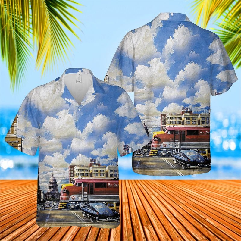 Missouri Kansas Texas Railroad Short Sleeve Hawaiian Shirt Missouri Kansas Texas Railroad Short Sleeve Hawaiian Shirt