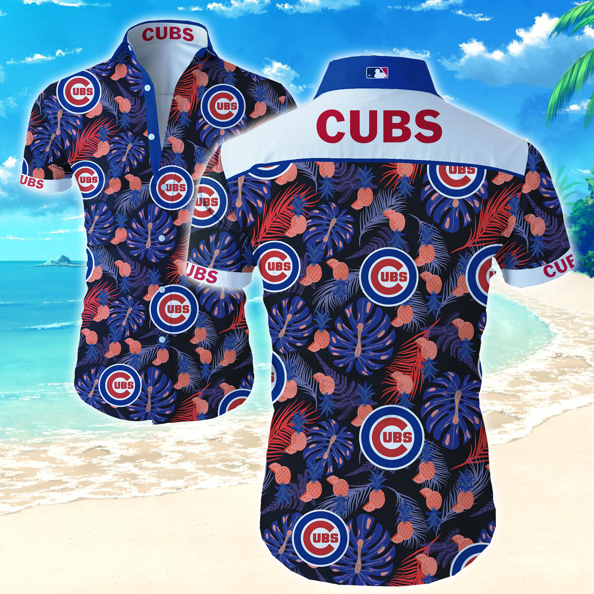Mlb Chicago Cubs Hawaiian Shirt Summer Button Up Mlb Chicago Cubs Hawaiian Shirt Summer Button Up