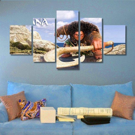 Moana 01 - Movie 5 Panel Canvas Art Wall Decor Moana 01 - Movie 5 Panel Canvas Art Wall Decor